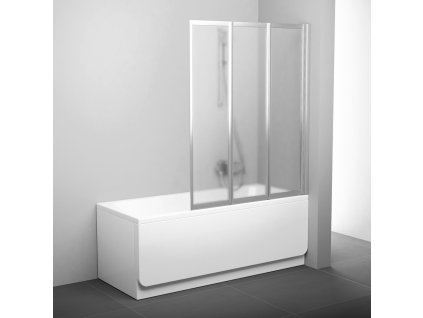 Ravak Vanová zástěna VS3 130, satin+grape