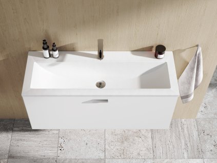 Ravak Umyvadlo Clear 100, s otvorem pro baterii, bez přepadu