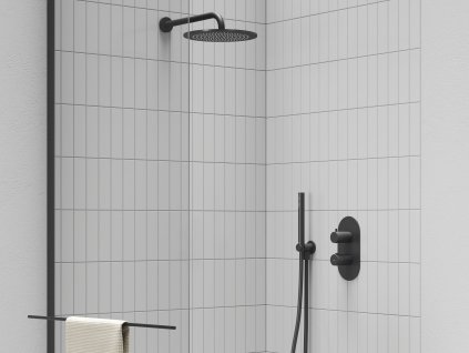 Ravak ES 063.20BLM.O2.RB07C Termostatická podomítková baterie 2-cestná bez tělesa, Black Matt