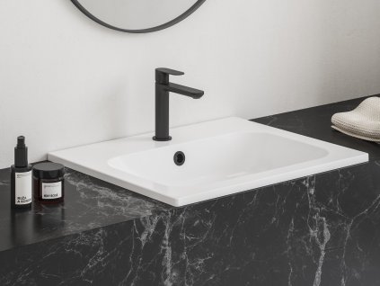 Ravak Krytka přepadu pro umyvadlo, černá matná