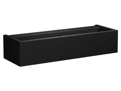 KANAAL keramické umyvadlo 120x40cm, černá mat