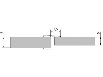 Těsnění mezi skla (praporek) 8mm sklo, 2000mm
