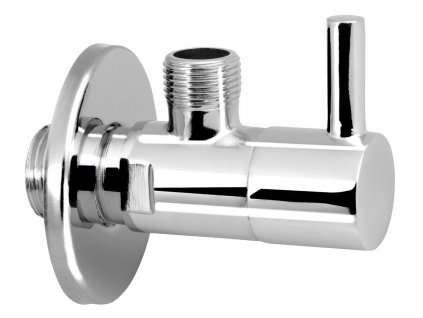 Rohový ventil 1/2"x3/8", kulatý, chrom