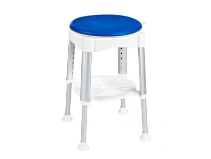 HANDICAP stolička otočná, nastavitelná výška, bílá/modrá