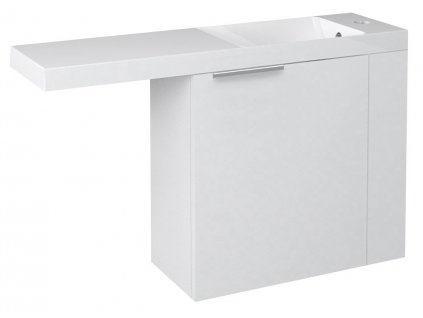 LATUS VI umyvadlová skříňka 50x50x22cm, pravá, bílá (55830)