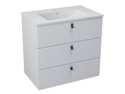 MITRA umyvadlová skříňka, 3 zásuvky, 89,5x70x45,2 cm, bílá
