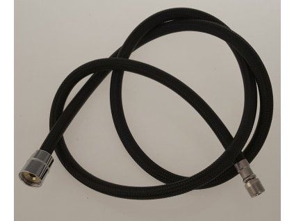 Sprchová hadice pro výsuvné sprchy, F1/2"-M1/4", 150cm, černá