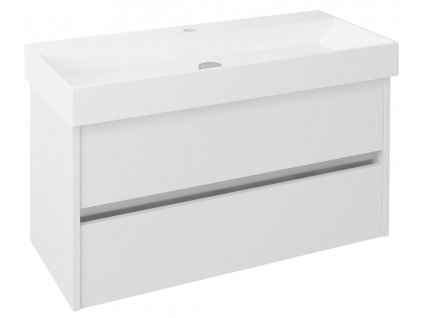 NIRONA umyvadlová skříňka 95x51,5x43 cm, bílá