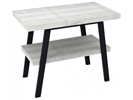 TWIGA umyvadlový stolek 90x72x50 cm, černá mat/dub starobílý