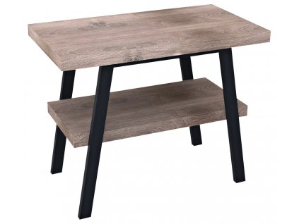 TWIGA umyvadlový stolek 100x72x50 cm, černá mat/ořech rustik