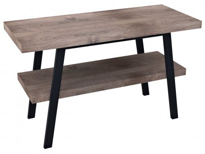 TWIGA umyvadlový stolek 130x72x50 cm, černá mat/ořech rustik