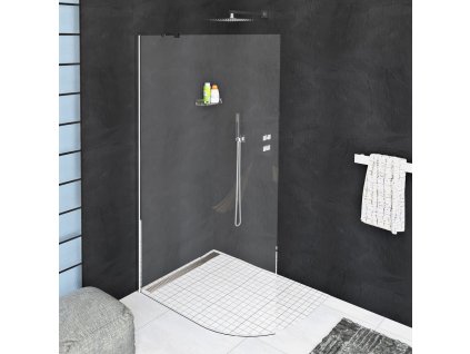 MODULAR SHOWER zaoblená pevná zástěna R550, 900 mm