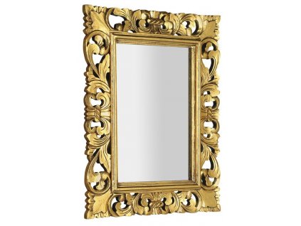 SAMBLUNG zrcadlo ve vyřezávaném rámu 60x80cm, zlatá