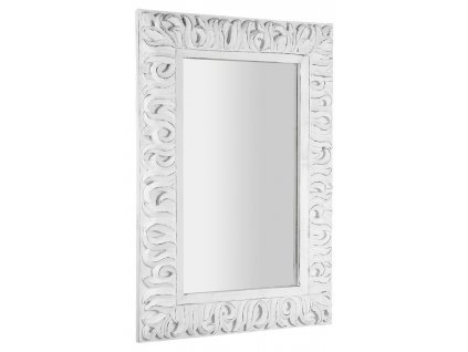ZEEGRAS zrcadlo ve vyřezávaném rámu, 70x100cm, bílá