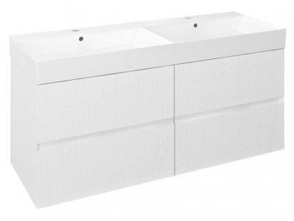 FILENA dvojumyvadlová skříňka 118x51,5x43cm, bílá