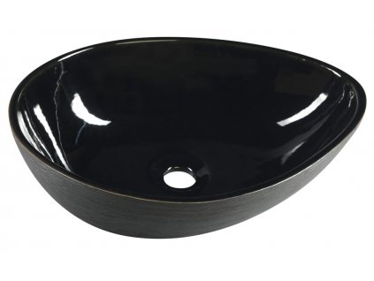 PRIORI keramické umyvadlo 51x38 cm, černá