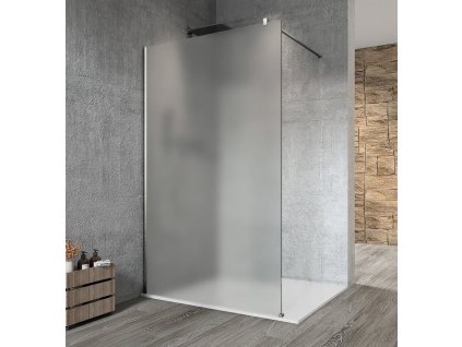 VARIO CHROME jednodílná sprchová zástěna k instalaci ke stěně, matné sklo, 1100 mm