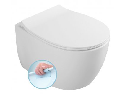 SENTIMENTI závěsná WC mísa, Rimless, 36x51 cm, bílá (SmartFixPlus)