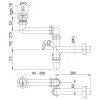 Alcadrain A870P-DN40 Prostorově úsporný dřezový sifon s přípojkou