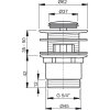 Alcadrain Umyvadlová výpusť click/clack 5/4˝ kovová malá zátka