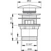 Alcadrain A390 Umyvadlová výpusť click/clack 5/4˝ kovová, velká zátka