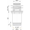 Alcadrain A391 Umyvadlová výpusť click/clack 5/4˝ kovová malá zátka