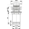 Alcadrain A392B Umyvadlová výpusť click/clack 5/4˝ kovová velká zátka - bílá