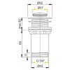 Alcadrain A394 Umyvadlová výpusť click/clack 5/4˝ kovová zátka malá