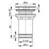 Alcadrain A396 Umyvadlová výpusť 5/4˝ kovová zátka velká