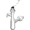 Alcadrain A41PR Sifon pro umyvadlo s nerezovou mřížkou pr. 63 mm, přípojka a řetíz