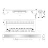 Alcadrain APZ1101-650 Liniový podlahový žlab LOW s okrajem