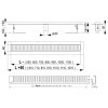 Alcadrain APZ2001-950 Liniový podlahový žlab s okrajem bez zápachové uzávěry