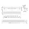 Alcadrain APZ1004-650 Liniový podlahový žlab FLEXIBLE pod libovolný obklad
