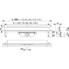 Alcadrain APZ5-TWIN-850 Stěnový žlab s krytem TWIN pro vložení dlažby