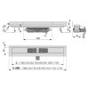 Alcadrain APZ116-650 Podlahový žlab WALL LOW pro plný rošt a s pevným límcem ke stěně