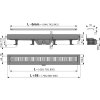 Alcadrain APZ30-850M Podlahový žlab Wall s okrajem s perforovaným roštem a s pevným límcem ke stěně