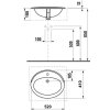 Jika H8130100001041 Umyvadlo zápustné 52×41 cm