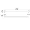 Nimco UNIX Držák na ručníky, 66 cm UN 13061A-26