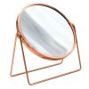 SUMMER kosmetické zrcátko na postavení, Ø 160mm, oboustranné, růžové zlato