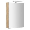MIRRÓ galerka s LED osvětlením, 50x70x16cm, levá/pravá, dub alabama
