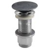 Umyvadlová výpust 5/4“, click-clack, betonová zátka, 10-80mm, stříbrná