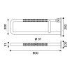 madlo 800x250 mm vykres
