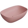 NUBES keramické umyvadlo na desku 50x35cm, blush mat