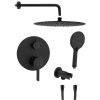 ICONIC podomítkový sprchový set s pákovou baterií, 2 výstupy, vyústění, černá mat