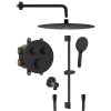 SMART SELECT podomítkový sprchový set s termostatickou baterií, 2 výstupy, posuvný držák sprchy, černá mat