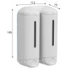 SHOWER MEDIUM dvojitý dávkovač tekutého mýdla, 2x250ml, bílá