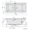 220544 marlene hydromasazni vana 170x80x48cm highline hydro chrom