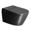 WCLEAN závěsné WC Swirlflush s integrovaným elektronickým bidetem, černá dual-mat