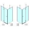 FORTIS obdélníkový sprchový kout 900x800 mm, R varianta