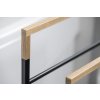 SKA stojan na ručníky 550x800x200mm, černá mat/dub